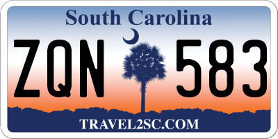 SC license plate ZQN583