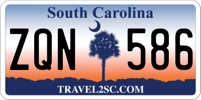 SC license plate ZQN586