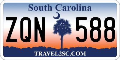 SC license plate ZQN588