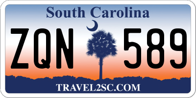 SC license plate ZQN589