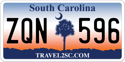 SC license plate ZQN596