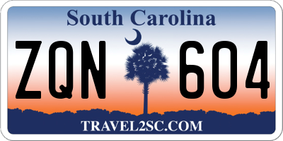 SC license plate ZQN604