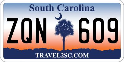 SC license plate ZQN609