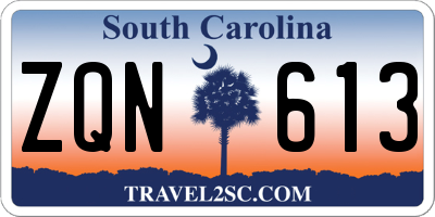 SC license plate ZQN613