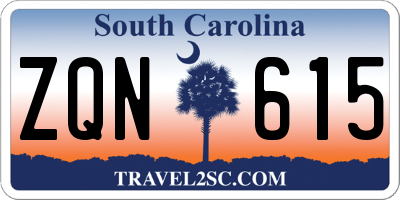 SC license plate ZQN615