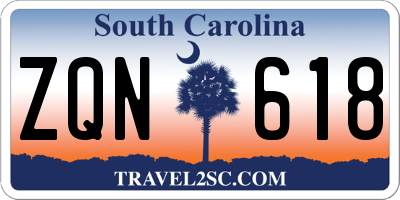 SC license plate ZQN618