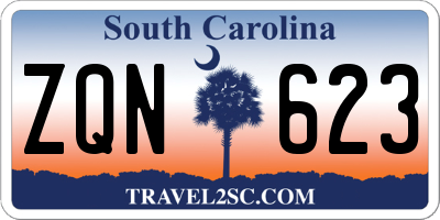 SC license plate ZQN623