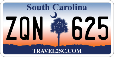 SC license plate ZQN625