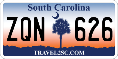 SC license plate ZQN626
