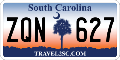 SC license plate ZQN627