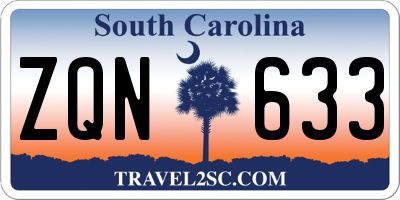 SC license plate ZQN633