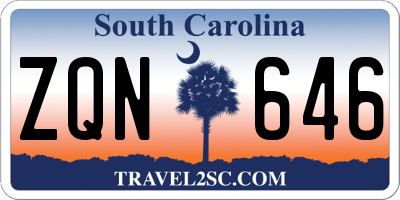 SC license plate ZQN646