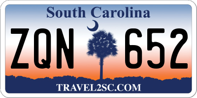 SC license plate ZQN652