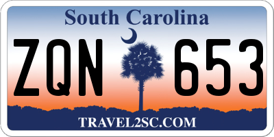 SC license plate ZQN653