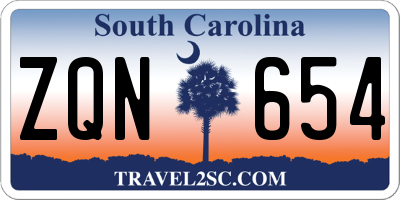 SC license plate ZQN654