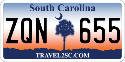SC license plate ZQN655