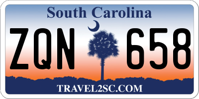 SC license plate ZQN658