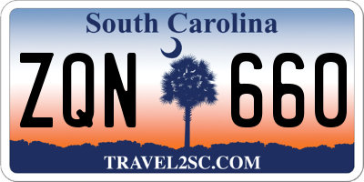 SC license plate ZQN660