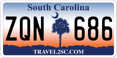 SC license plate ZQN686