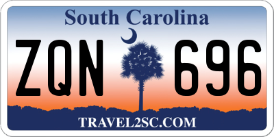SC license plate ZQN696