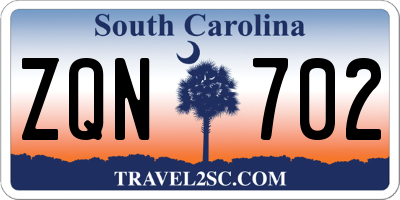 SC license plate ZQN702