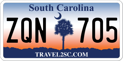 SC license plate ZQN705