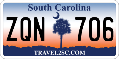 SC license plate ZQN706