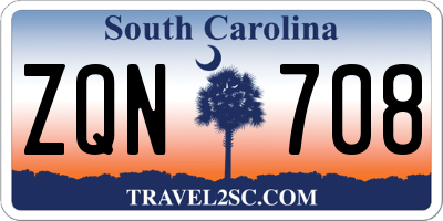 SC license plate ZQN708