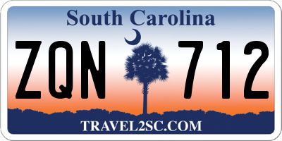 SC license plate ZQN712
