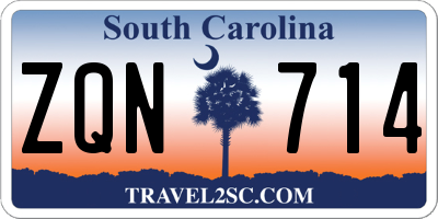 SC license plate ZQN714