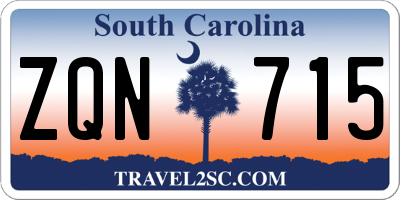 SC license plate ZQN715