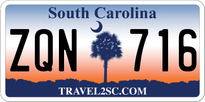 SC license plate ZQN716