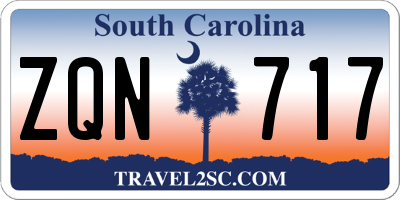 SC license plate ZQN717