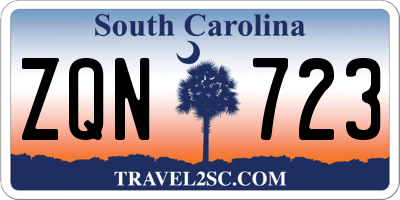 SC license plate ZQN723