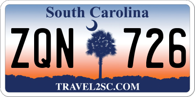 SC license plate ZQN726