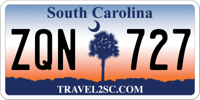 SC license plate ZQN727