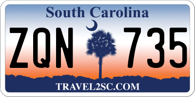 SC license plate ZQN735