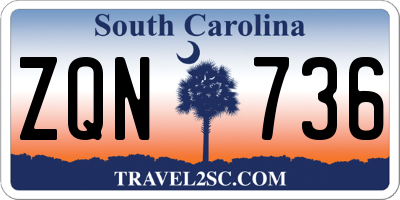 SC license plate ZQN736