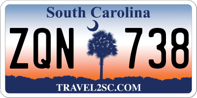 SC license plate ZQN738