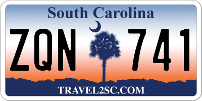 SC license plate ZQN741