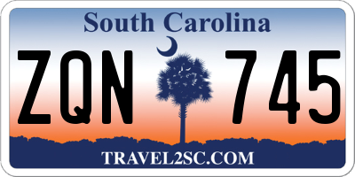 SC license plate ZQN745