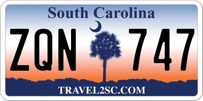 SC license plate ZQN747
