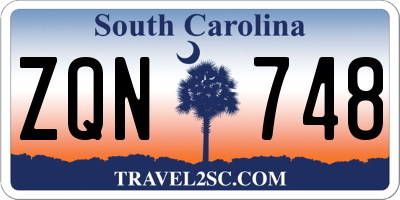 SC license plate ZQN748