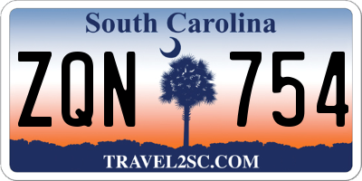 SC license plate ZQN754