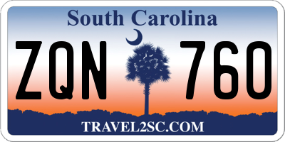SC license plate ZQN760