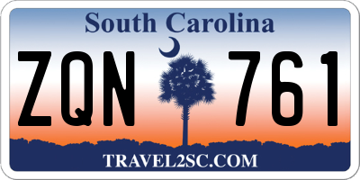 SC license plate ZQN761