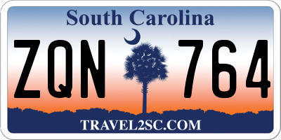 SC license plate ZQN764