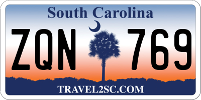 SC license plate ZQN769