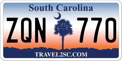 SC license plate ZQN770