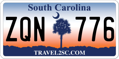 SC license plate ZQN776